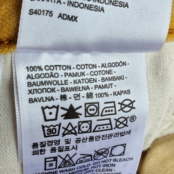 Levis 501 Mens 42x30 Jeans Button Fly Yellow Gold, White Oak Cone Denim Cotton. - Picture 12 of 14